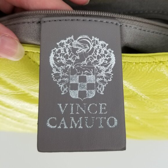 Vince Camuto Lush, Soft Leather Convertible Handbag - Neon Margarita Lemon/Lime - Picture 6 of 9